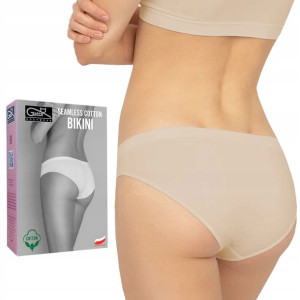 Gatta majtki Seamless Cotton Bikini, light nude, M