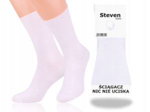 Steven 018 Skarpety Bezuciskowe Biały 35-38