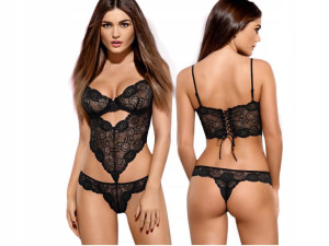 Obsessive Teddy Alluria Kokieteryjne czarne S/M