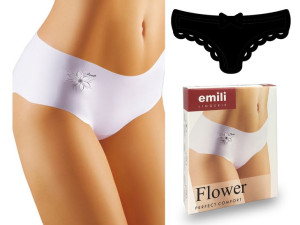 EMILI Flower Laserowo Cięte Figi czarny M