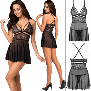 Obsessive 838-BAB-1 Koszulka stringi BABYDOLL XXL