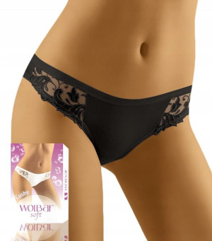 wolbar CUSHY seksowne KORONKA figi czarny XL