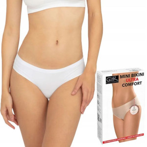 GATTA MINI BIKINI COMFORT, bezszwowe, BIAŁE, XL