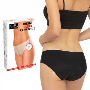 GATTA BIKINI COMFORT, figi bezszwowe, CZARNE, M