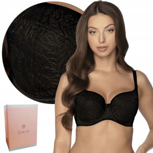 Biustonosz full cup, GAIA MICAELA 758, CZARNY, 85G