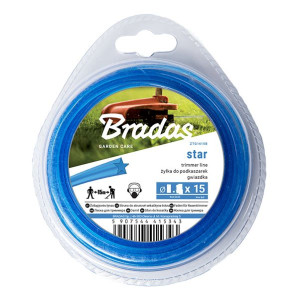 BRADAS Żyłka TRIMMER gwiazda blister 2,4mm x 15m