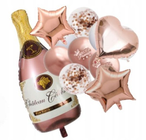 Zestaw Balony Na Wieczór Panieński Rose Gold [70z]