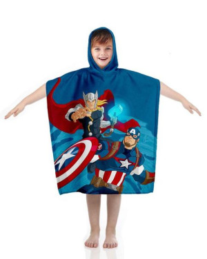 Ręcznik ponczo z kapturkiem 55x110 Avengers