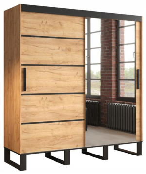 Szafa przesuwna LOFT V2 200 cm styl INDUSTRIALNY
