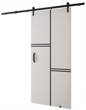 Drzwi przesuwne LOFTIKO 90 cm wzór VIII naścienne