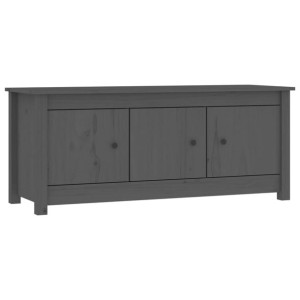 Szafka na buty, szara, 110x38x45,5 cm, lite drewno sosnowe
