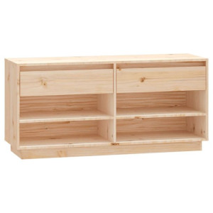 Szafka na buty, 110x34x52 cm, lite drewno sosnowe
