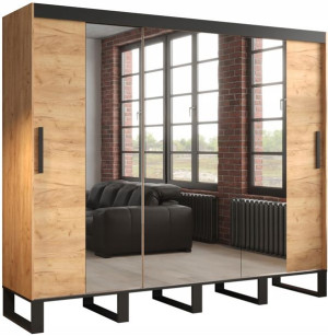 Szafa przesuwna LOFT T2 250 cm styl INDUSTRIALNY