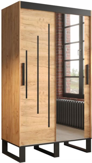 Szafa przesuwna LOFT Y2 120 cm styl INDUSTRIALNY