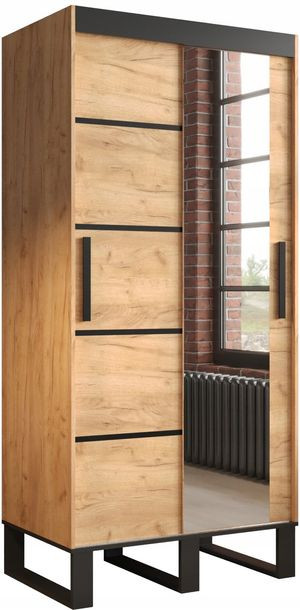 Szafa przesuwna LOFT V2 100 cm styl INDUSTRIALNY