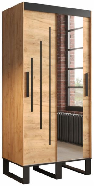 Szafa przesuwna LOFT Y2 100 cm styl INDUSTRIALNY