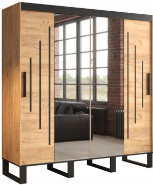 Szafa przesuwna LOFT Y1 200 cm styl INDUSTRIALNY