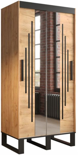 Szafa przesuwna LOFT Y1 100 cm styl INDUSTRIALNY