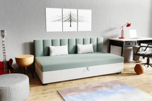 Młodzieżowe łóżko jednoosobowe tapczan Leon 70 cm
