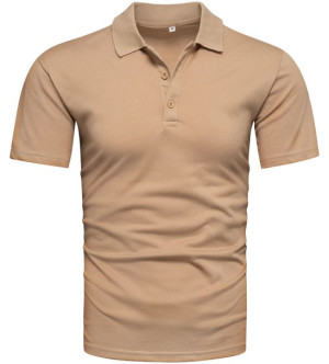 Koszulka polo męska beżowa Recea - XL