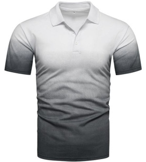 Koszulka polo męska biało-czarna Recea - XL