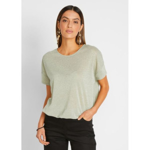 Błyszcząca Bluzka Oversize Ze Ściągaczem 48-50 905294