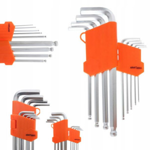 Zestaw Imbusów Klucze Imbusowe Kulka 1.5-10mm 9el
