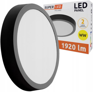 Panel Plafon LED Natynkowy 24W CCD czarny SuperLED
