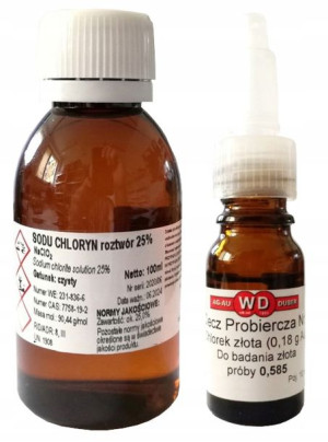 MMS CZYSTY Chloryn Sodu + CHLOREK ZŁOTA 0,18g Au