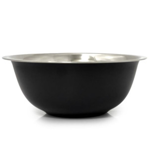 Miska Stalowa Czarna 24 Cm