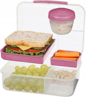 Lunchbox Z Przegródkami Pojemnik Śniadaniówka Duża