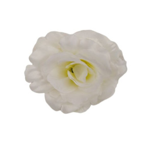 Róża wyrobowa '20 white/ yellow sztuczna