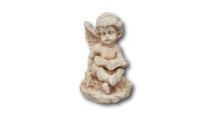 Anioł z Książką Figura Gipsowa Aniołek Amorek Dekoracja na Grób