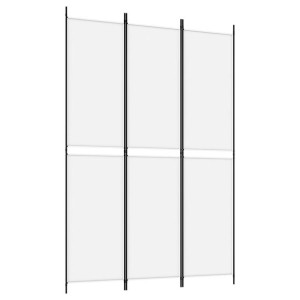 Parawan 3-panelowy, biały, 150x220 cm, tkanina