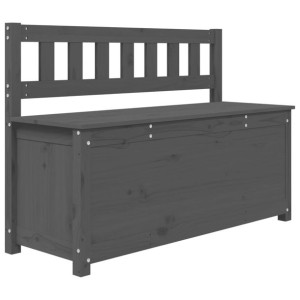 Ławka, szara, 110x41x76,5 cm, lite drewno sosnowe