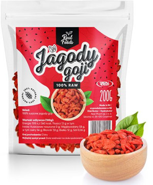 JAGODY GOJI suszone - Real Foods - 200g