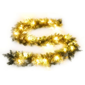 Świąteczna girlanda z lampkami LED, zielona, 5,2 m, PVC