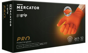 Rękawice nitrylowe MOCNE GoGrip orange L 50 szt.