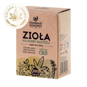 Zioła na dobry nastrój - Kombinat Konopny - 100 kapsułek, 500mg CBD