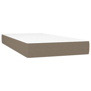 Materac kieszeniowy, kolor taupe, 100x200x20 cm, tkanina