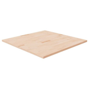 Kwadratowy blat do stolika, 90x90x2,5 cm, surowe drewno dębowe