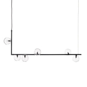 Lampa Sufitowa Wisząca Żyrandol Kula Czarna Loft
