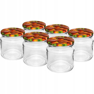 Słoik szklany z zakrętką TO fi66 212ml - 6 szt