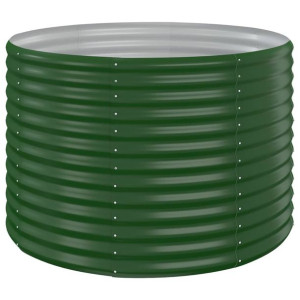 Donica ogrodowa, malowana proszkowo stal, 100x100x68 cm zielona