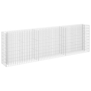 Podwyższona donica gabionowa, galwanizowana stal, 270x30x90 cm