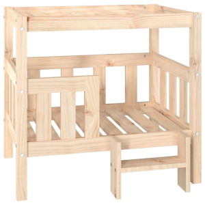 Legowisko dla psa, 75,5x63,5x70 cm, lite drewno sosnowe