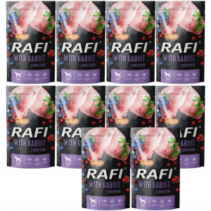 Karma dla psa Rafi królik borówka żurawina 10x500g
