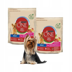 Purnia One Mini Adult wołowina ryż 2x800g + GRATIS