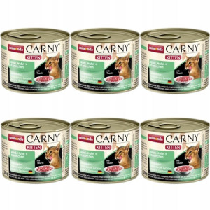 ANIMONDA Carny Kitten wołowina kurcz królik 6x200g