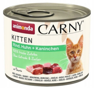Animonda Carny Kot Kitten Wołowina/kurczak/królik